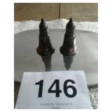 NAMBE PLATTER, STERLING SALT AND PEPPER SHAKERS