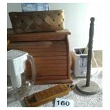 KITCHEN ITEMS, BREAD BOX, BASKET, ETC.