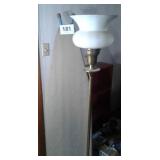 ANTIQUE IRONING BOARD and BRASS & GLASS FLOOR