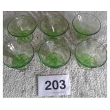 SET OF 6 GREEN SUNDAE DISHES