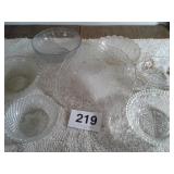 FANCY BOWLS, PLATTER, GLASSWARE