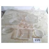 FANCY GLASSWARE, CANDY DISHES, PLATES, CUPS