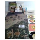 BEACH BOY POSTER, BOOK, SONG BOOK, 45 RECORDS