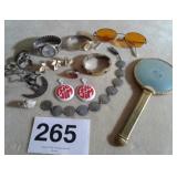 WATCHES, EARRINGS, MIND GAMES, CAMPAIGN BUTTONS