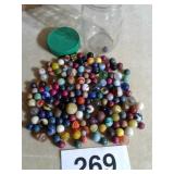 JAR OF OLD MARBLES