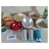 TEXAS WARE,  COLORED ALUMINUM BOWLS, ALUMINUM