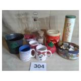 SCHUETZENFEST BUCKET, TIN, MATCHES, CUPS