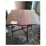 FOLDING ANTIQUE OAK PARLOR TABLE