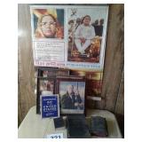 7...OLD WORLD PEACE POSTERS, FRAMES, BIBLES