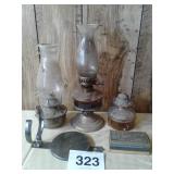 ANTIQUE OIL LAMPS