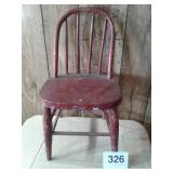 KIDS VINTAGE RED CHAIR..EARLY 1900