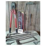 BOLT CUTTERS, OLD TOOLS,