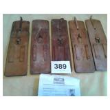 5 LEATHER MILITARY POUCHES