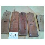 5 MILITARY LEATHER POUCHES