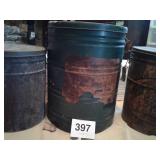 3 VINTAGE METAL CANS WITH LIDS