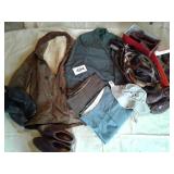 MENS HATS, BELTS-SOME NEW, DRESS PANTS, WINTER