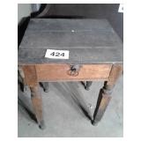 ANTIQUE 1 DRAWER END TABLE 22" w x 20" d x 29" h