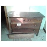 4 DRAWER VINTAGE DRESSER-DRAWERS NEED ALOT OF