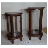2 SMALL DISPLAY CABINETS