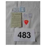 BEACH BOYS CONCERT TICKET, ETC