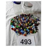 JARS OF OLD MARBLES