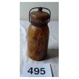 AMBER GLOBE #13 ..PAT. MAY 25, 1886 FRUIT JAR