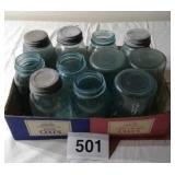 BOX GREEN BALL JARS, ZINC LIDS