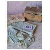 VINTAGE BABY CLOTHES, BLANKETS,  BAG