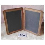 ANTIQUE LARGE  CHALK  BOARD, BOUND