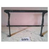 ANTIQUE METAL, WOOD PAPER RACK