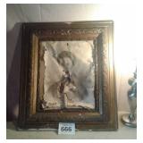 FRAMED PRIMITIVE PICURE 26 1/2 WIDE 30 LONG
