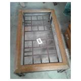 COFFEE TABLE, MISSING GLASS INSERT