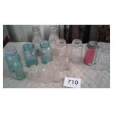 MASON JARS, FRUIT JARS, MILK BOTTLES, ETC