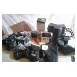 LARGE LOT OF VEG VIVITAR CAMERAS, CASES, ETC