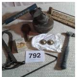 VTG LANTERN BASE, ICE TONGS, BELLY DANCER FINGER