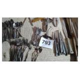 LOT OF SILVERWARE, KNIVES, ETC