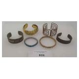 VINTAGE LOT BRACELETS,  COPPER, SPEIDEL,  ETC