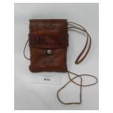 VINTAGE TOOLED LEATHER POUCH