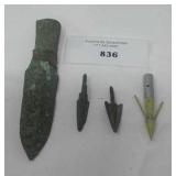 ANTIQUE ARROW HEADS ..BRASS???