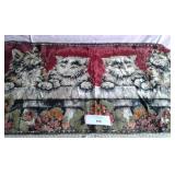 CAT WALL TAPESTRY, COLLECTION OF BRAIDED RUGS