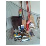 CORN BROOMS, DOOR HARDWARE, ETC