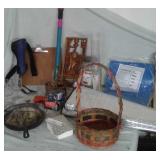 CAST IRON SKILLET,MISC ITEMS