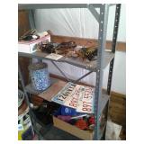 METAL SHELF & MISC. ITEMS