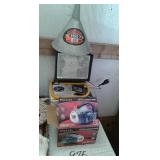 SHOP LIGHT, FUNNEL, AM/FM RADIO COMBO