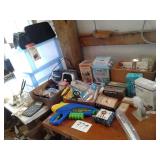 MISC. ITEMS, SOAP, CLOCK, RADIO ETC.