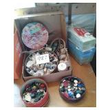SEWING ITEMS, BUTTONS, ETC.