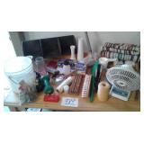 MISC. ITEMS, FAN, RUGS, BRUSHES