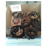 FLAT OF LEATHER BELTS, HATS