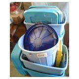 TOTES W/LIDS, TRASH CAN