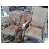 2 VINTAGE CHAIRS, 1 METAL